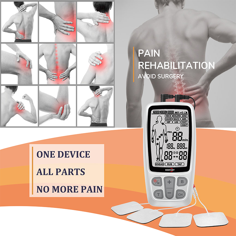 R-C4B:pain rehabilitation with TENS+EMS+MASSAGE electrotherapy device